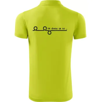 Pánská košile Ve dvou se to lépe táhne - Polokošile Victory sportovní (dresovina) - 3XL ( Limetková )