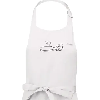 Kuchyňská zástěra Stolní tenis jedním tahem - Pánská zástěra na vaření - Univerzální velikost ( Bílá )