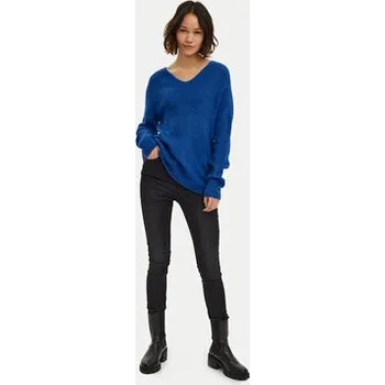 Dámský svetr Vero Moda Svetr Crewlefile 10233357 Modrá Loose Fit L