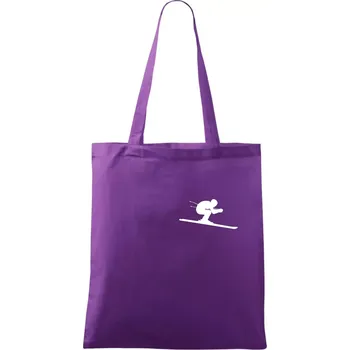 Sjezdař prso - Taška bavlněná - 42 x 38 cm ( Fialová )