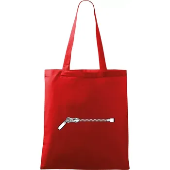 Nákupní taška ZIP prsa - Taška bavlněná - 42 x 38 cm ( Červená )