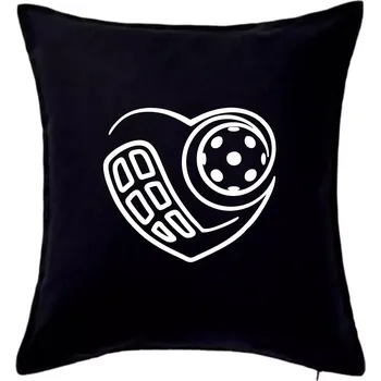 Polštář Florbal love - Polštář 50x50 - 50x50 - Pouze potah ( Černá )