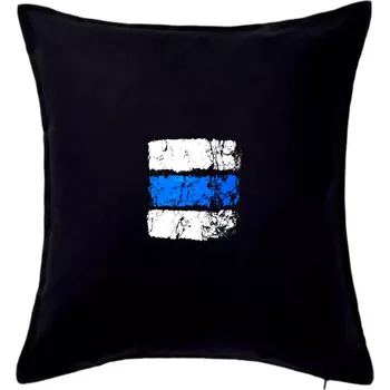 Polštář Turistická značka - modrá - Polštář 50x50 - 50x50 - Pouze potah ( Černá )