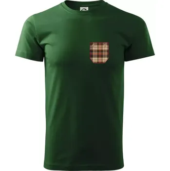 Pánské tričko Flanelové triko hnědé - Triko extra velké (5-8XL) - 8XL ( Lahvově zelená )