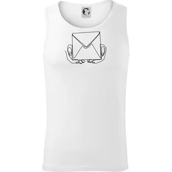 Obálka pošták jedním tahem - Tílko pánské Core - L ( Bílá )