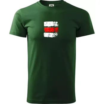 Turistická značka - červená - Triko extra velké (5-8XL) - 6XL ( Lahvově zelená )