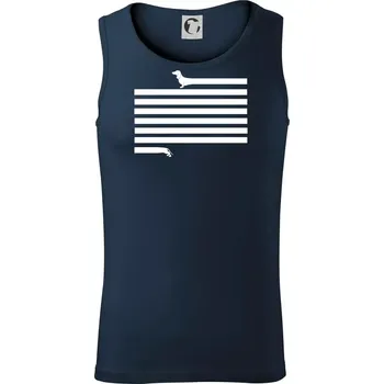 Jezevčík dlouhý - Tílko pánské Core - XL ( Námořní modrá (velmi tmavá - téměř černá) )