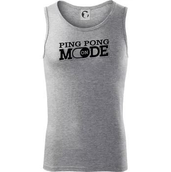 Ping pong mode - Tílko pánské Core - S ( Tmavě šedý melír )