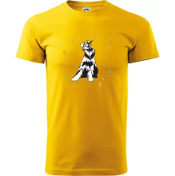 Knírač sedící - Triko extra velké (5-8XL) - 6XL ( Žlutá )