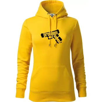 Dámská mikina Problém - zbraň - Mikina dámská Cape s kapucí - S ( Žlutá )