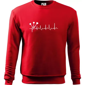 Pánská mikina EKG šipky - Mikina Essential pánská - 3XL ( Červená )