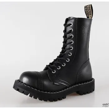 Pánská zimní obuv boty kožené dámské - - STEEL - 105/106 Black - 43