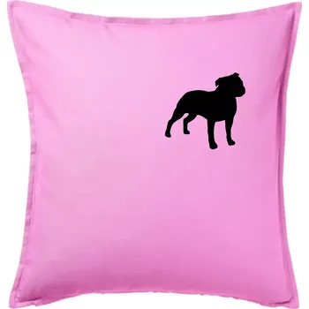 Polštář Americký stafordširský teriér Na prsu - Polštář 50x50 - 50x50 - Pouze potah ( Růžová )
