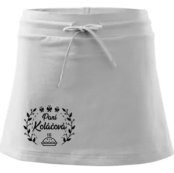 Dámská sukně Paní Koláčová věneček - Sportovní sukně - two in one - XS ( Bílá )