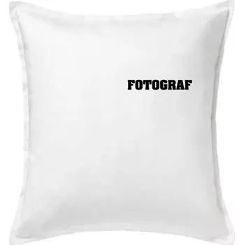Polštář Novinář nápis - Fotograf - Polštář 50x50 - 50x50 - Pouze potah ( Bílá )