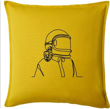 Polštář Astronaut jedním tahem - Polštář 50x50 - 50x50 - Pouze potah ( Žlutá )
