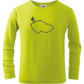 Dětská móda Český turista - Triko dětské Long Sleeve - 158 cm/12 let ( Limetková )
