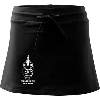 Dámská sukně Welcome to NYC - Sportovní sukně - two in one - L ( Černá )