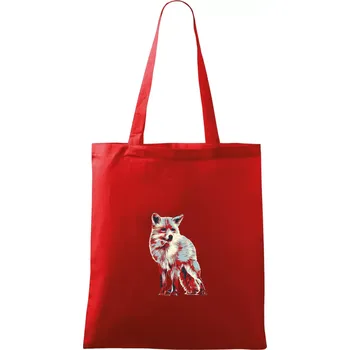 Nákupní taška Liška vintage - Taška bavlněná - 42 x 38 cm ( Červená )