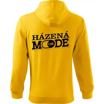 Pánská mikina Házená mode - Mikina s kapucí na zip trendy zipper - 2XL ( Žlutá )