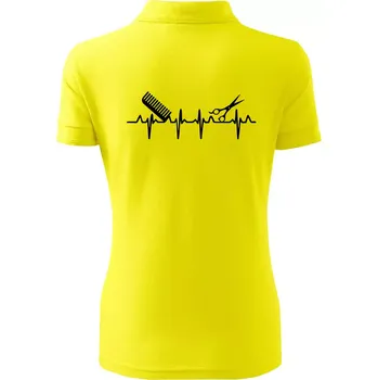 EKG kadeřnictví - Polokošile dámská Pique Polo - M ( Citrónová )