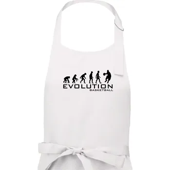 Kuchyňská zástěra Evoluce Basketball - Pánská zástěra na vaření - Univerzální velikost ( Bílá )