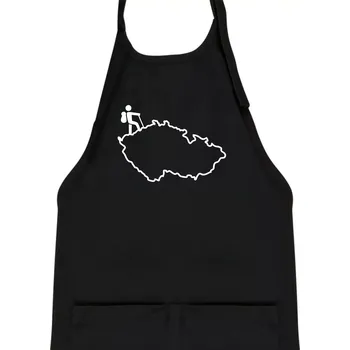 Kuchyňská zástěra Český turista - Dětská zástěra na vaření - Univerzální velikost ( Černá )