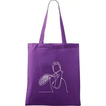 Tenista jednim tahem - Taška bavlněná - 42 x 38 cm ( Fialová )