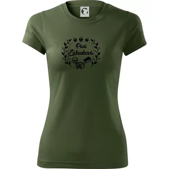 Dámské tričko Paní Zákusková Věneček - Dámské Fantasy sportovní (dresovina) - 2XL ( Khaki )