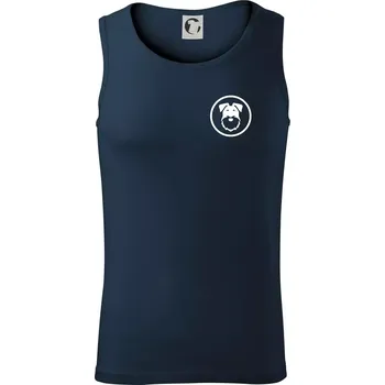 Knírač v kolečku na prsu - Tílko pánské Core - XL ( Námořní modrá (velmi tmavá - téměř černá) )