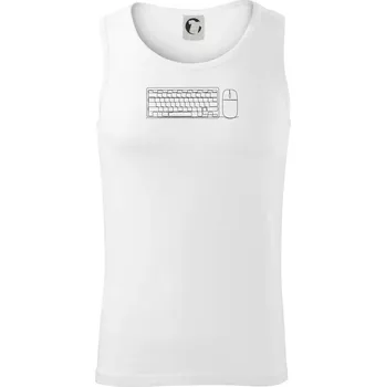 Klávesnice a myš jedním tahem - Tílko pánské Core - M ( Bílá )