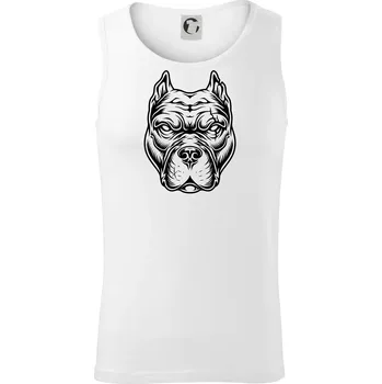 Americký stafordširský teriér hlava - Tílko pánské Core - XL ( Bílá )