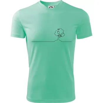 Chlapecké tričko Strom s ptáčkem linka - Dětské triko sportovní (dresovina) - 122 cm/6 let ( Mátová )