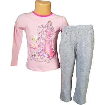 Dívčí pyžamo Sun City Dívčí pyžamo PRINCEZNY dlouhé Barva: Růžovošedá, Velikost: 98