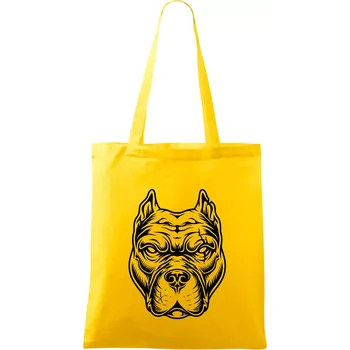 Americký stafordširský teriér hlava - Taška bavlněná - 42 x 38 cm ( Žlutá )