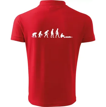 Pánská košile Evoluce mašinky - Polokošile pánská Pique Polo 203 - 2XL ( Červená )