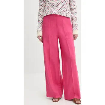 Dámské kalhoty Lněné kalhoty United Colors of Benetton 4AGHDF08K růžová 42X, vel. XS