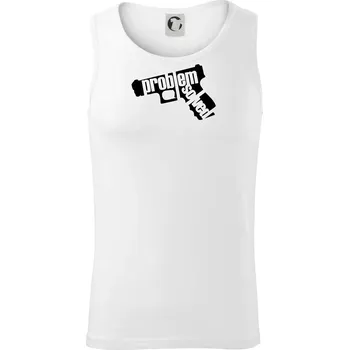 Problém - zbraň - Tílko pánské Core - 2XL ( Bílá )