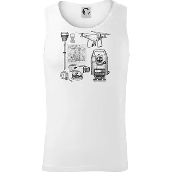 Geodet teodolit dron - Tílko pánské Core - XL ( Bílá )