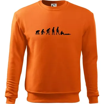Pánská mikina Evoluce mašinky - Mikina Essential pánská - XL ( Oranžová )