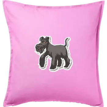 Polštář Knírač samolepka - Polštář 50x50 - 50x50 - Pouze potah ( Růžová )