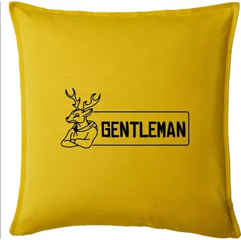 Polštář Jelen gentleman - Polštář 50x50 - 50x50 - Pouze potah ( Žlutá )
