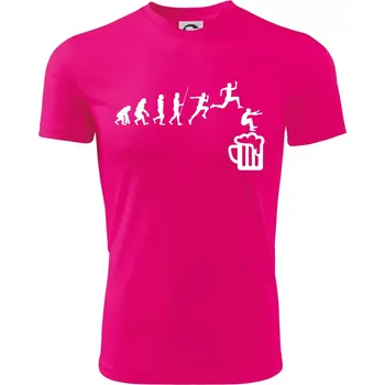 Chlapecké oblečení Evoluce pivo skok - Dětské triko sportovní (dresovina) - 134 cm/8 let ( Neon Pink )