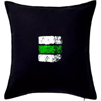 Polštář Turistická značka - zelená - Polštář 50x50 - 50x50 - Pouze potah ( Černá )