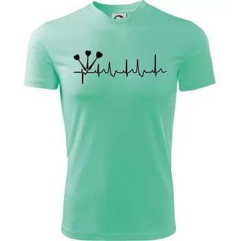 EKG šipky - Dětské triko sportovní (dresovina) - 146 cm/10 let ( Mátová )