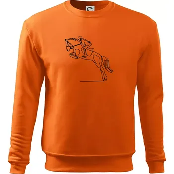 Pánská mikina Jízda na koni jedním tahem - Mikina Essential pánská - 3XL ( Oranžová )