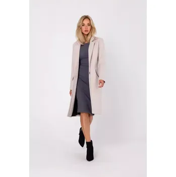 Dámský kabát Dámský kabát M758 Béžová - MOE béžová S