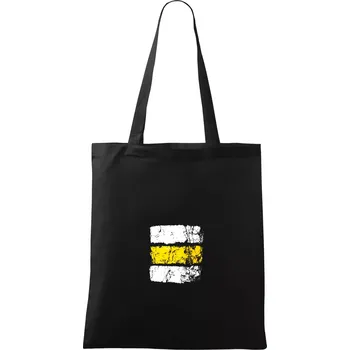 Turistická značka - žlutá - Taška bavlněná - 42 x 38 cm ( Černá )