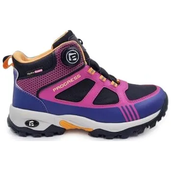 Pánská treková obuv Boty PROGRESS TREK MID WP membránou HydroGuard– voděodolné, s kolečkem SLL, prodyšné, outdoorové černá/malinová/tm.modrá 40