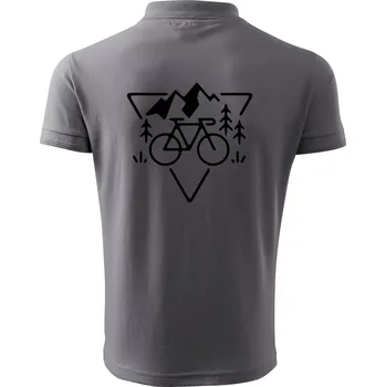 Pánská košile Cyklo trojúhelník - Polokošile pánská Pique Polo 203 - 4XL ( Ocelově šedá )